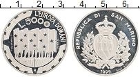 Продать Монеты Сан-Марино 5000 лир 1999 Серебро