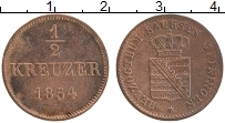 Продать Монеты Саксе-Мейнинген 1/2 крейцера 1831 Медь
