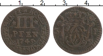 Продать Монеты Мюнстер 3 пфеннига 1743 Медь