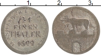 Продать Монеты Анхальт-Бернбург 1/24 талера 1827 Серебро