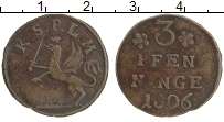 Продать Монеты Росток 3 пфеннига 1792 Медь