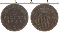 Продать Монеты Шаумбург-Липпе 1 пфенниг 1858 Медь