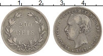 Продать Монеты Португалия 200 рейс 1863 Серебро