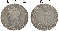 Продать Монеты Брауншвайг-Люнебург 2/3 талера 1829 Серебро