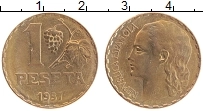 Продать Монеты Испания 1 песета 1937 Латунь