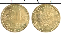 Продать Монеты Перу 20 сентим 1991 Латунь