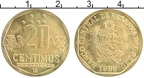 Продать Монеты Перу 20 сентим 1991 Латунь