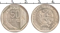 Продать Монеты Перу 50 сентим 1998 Медно-никель