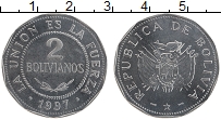 Продать Монеты Боливия 2 боливиано 1997 Медно-никель