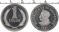 Продать Монеты Сальвадор 1 колон 1999 Сталь покрытая никелем