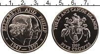 Продать Монеты Теркc и Кайкос 5 крон 1997 Медно-никель