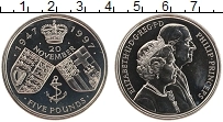 Продать Монеты Великобритания 5 фунтов 1997 Медно-никель