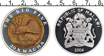 Продать Монеты Малави 20 квач 2004 Серебро