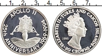 Продать Монеты Теркc и Кайкос 20 крон 1993 Серебро