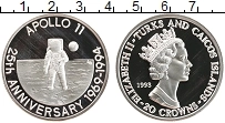 Продать Монеты Теркc и Кайкос 20 крон 1993 Серебро
