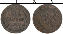 Продать Монеты Берн 2 1/2 раппа 1811 Серебро