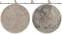 Продать Монеты Франция 50 сантим 1867 Серебро
