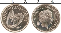Продать Монеты Гернси 1 фунт 1985 Латунь