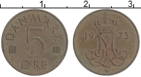 Продать Монеты Дания 5 эре 1973 сталь с медным покрытием