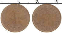 Продать Монеты Финляндия 1 пенни 1966 Медь