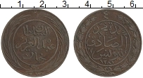Продать Монеты Тунис 4 харуба 1283 Медь