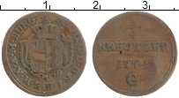 Продать Монеты Бургау 1/4 крейцера 1772 Медь