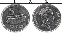 Продать Монеты Фиджи 5 центов 1992 Сталь покрытая никелем