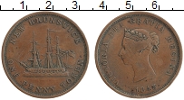 Продать Монеты Нью-Брансуик 1 пенни 1854 Медь