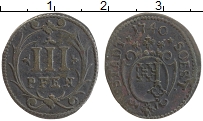 Продать Монеты Зост 3 пфеннига 1736 Медь