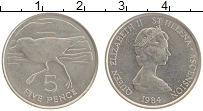 Продать Монеты Остров Вознесения 5 пенсов 1984 Медно-никель