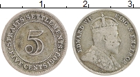 Продать Монеты Стрейтс-Сеттльмент 5 центов 1910 Серебро