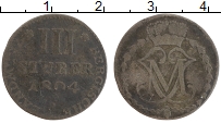 Продать Монеты Берг 3 стюбера 1806 Медь