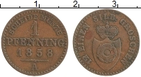 Продать Монеты Липпе-Детмольд 1 пфенниг 1858 Медь