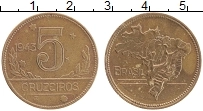 Продать Монеты Бразилия 5 крузейро 1943 Медь