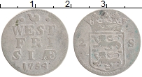 Продать Монеты Западная Фризия 2 стивера 1725 Серебро