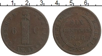 Продать Монеты Гаити 6 сантимов 1846 Медь