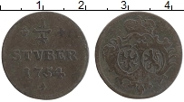 Продать Монеты Сайн-Альтенкирхен 1/4 стюбера 1759 Медь