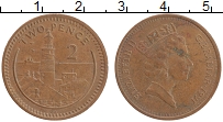 Продать Монеты Гибралтар 2 пенса 1988 