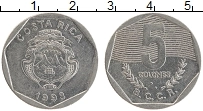 Продать Монеты Коста-Рика 5 колон 1993 Сталь покрытая никелем