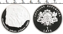 Продать Монеты Латвия 1 лат 2002 Серебро