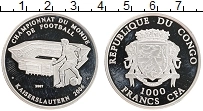 Продать Монеты Конго 1000 франков 2007 Серебро