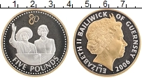 Продать Монеты Гернси 5 фунтов 2006 Серебро