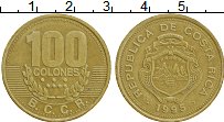 Продать Монеты Коста-Рика 100 колон 1995 сталь покрытая латунью