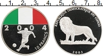 Продать Монеты Конго 10 франков 2003 Серебро