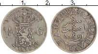 Продать Монеты Нидерландская Индия 1/4 гульдена 1857 Серебро