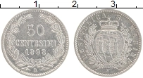 Продать Монеты Сан-Марино 50 сентесим 1898 Серебро