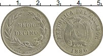 Продать Монеты Эквадор 1/2 десимо 1886 Медно-никель