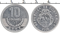 Продать Монеты Коста-Рика 10 колон 2008 Алюминий