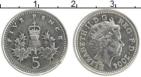 Продать Монеты Великобритания 5 пенсов 2004 Медно-никель