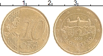 Продать Монеты Словакия 10 евроцентов 2009 Латунь